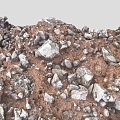 Terrain Rock Terrain Stone Red Rock 3d model