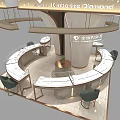 Luxury Modern Jewelry Store Interior With Curved Display Counters And Elegant Lighting