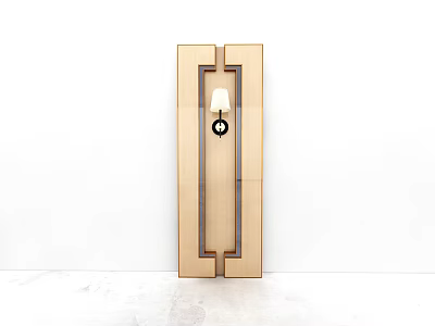 Modern Minimalist Wall Lamp With Wooden Frame And White Shade Design 3d model