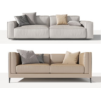 modern double sofa 3d model