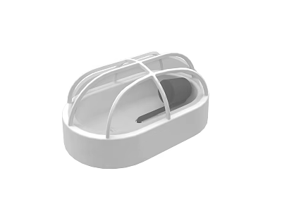 White Plastic Container With Transparent Lid And Internal Support Structure 3d model