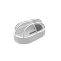 White Plastic Container With Transparent Lid And Internal Support Structure