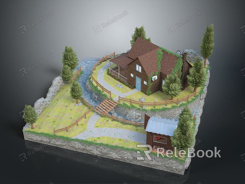 Cartoon Landscape Animation Landscape Landscape Landscape Landscape Rural Landscape Painting Outdoor Landscape Rural Landscape model