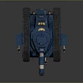 Blue Military Tank Model With Realistic Cannon Tracks And Detailed Design