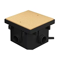 Industrial Floor Mounted Junction Box With Metal Cover And Circular Interface Ports