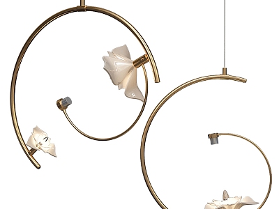 Magnolia chandelier creative chandelier 3d model