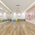 Bright Fitness Training Studio With Wooden Floor And Colorful Exercise Balls
