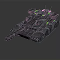 Futuristic Sci Fi Tank With Advanced Armored Technology And Structure