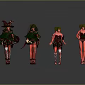 Group Of People In Diverse Costumes Including Witch Hats And Short Dresses Standing Together