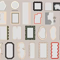 Mirror Full-length Mirror Floor Mirror Ins Style Dressed Mirror Shaped Mirror Art Mirror Irregular Mirror 3d model