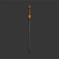 Elegant Mythical Sword With Ornate Golden Hilt Intricate Craftsmanship Sharp Blade And Metallic Finish