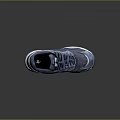 Navy Blue Modern Casual Sneakers With White Textured Sole And Panel Design