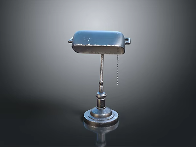 Vintage Silver Desk Telephone With Stand Base Receiver And Hanging Cord 3d model