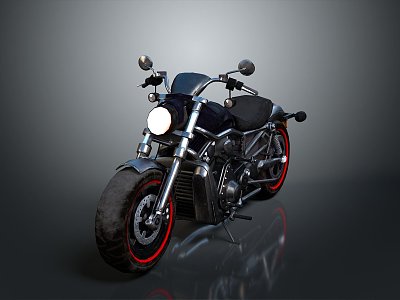 Motorcycle two-wheeled motorcycle off-road motorcycle road race motorcycle motor vehicle transport 3d model