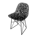 Modern Geometric Bar Stool With Metal Frame And Mesh Back Design