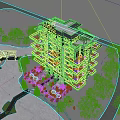 Elegant Multi Story Detached Villa With Terraces Snow Covered Trees And Water View