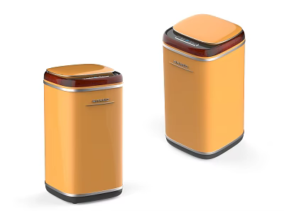 Siemens Orange Washing Machines Two Stylish Units Modern Home Appliances 3d model