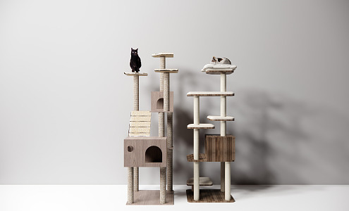 Modern cat climbing frame 3d model