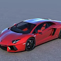 Red Sports Car With Sleek Exterior Design Black Wheels And Aerodynamic Body Shape