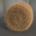 Garden Landscape Featuring Natural Textured Hay Bale As Rustic Decorative Element 3d model
