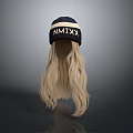 Stylish Game Or Movie Character With NMIXx Lettered Hat And Long Blond Curly Hair