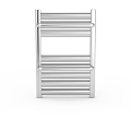 Modern Stainless Steel Storage Cabinet With Multiple Shelves And Sleek Design For Home