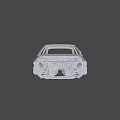 Car Body Frame Structure With Open Doors And Unfinished Interior Details 3d model