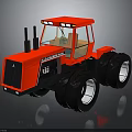 Red Case IH Tractor With Large Tires Black Grille And Cab Design