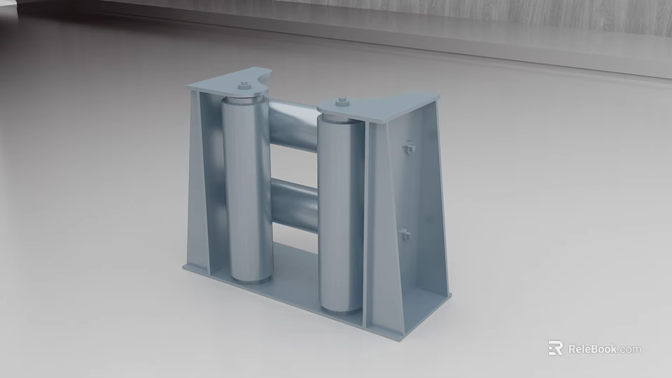 Marine Ship Metal Roller Bracket Heavy Duty Construction for Cable Guidance 3d model 
