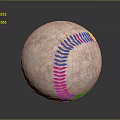 Vintage White Baseball With Red Stitching As Essential Household Sports Item