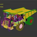 Yellow TR100 Heavy Duty Dump Truck With Large Tires And Black Details