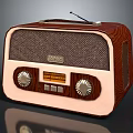 Vintage Radio With Wooden Case Retro Knobs Antenna And AM FM