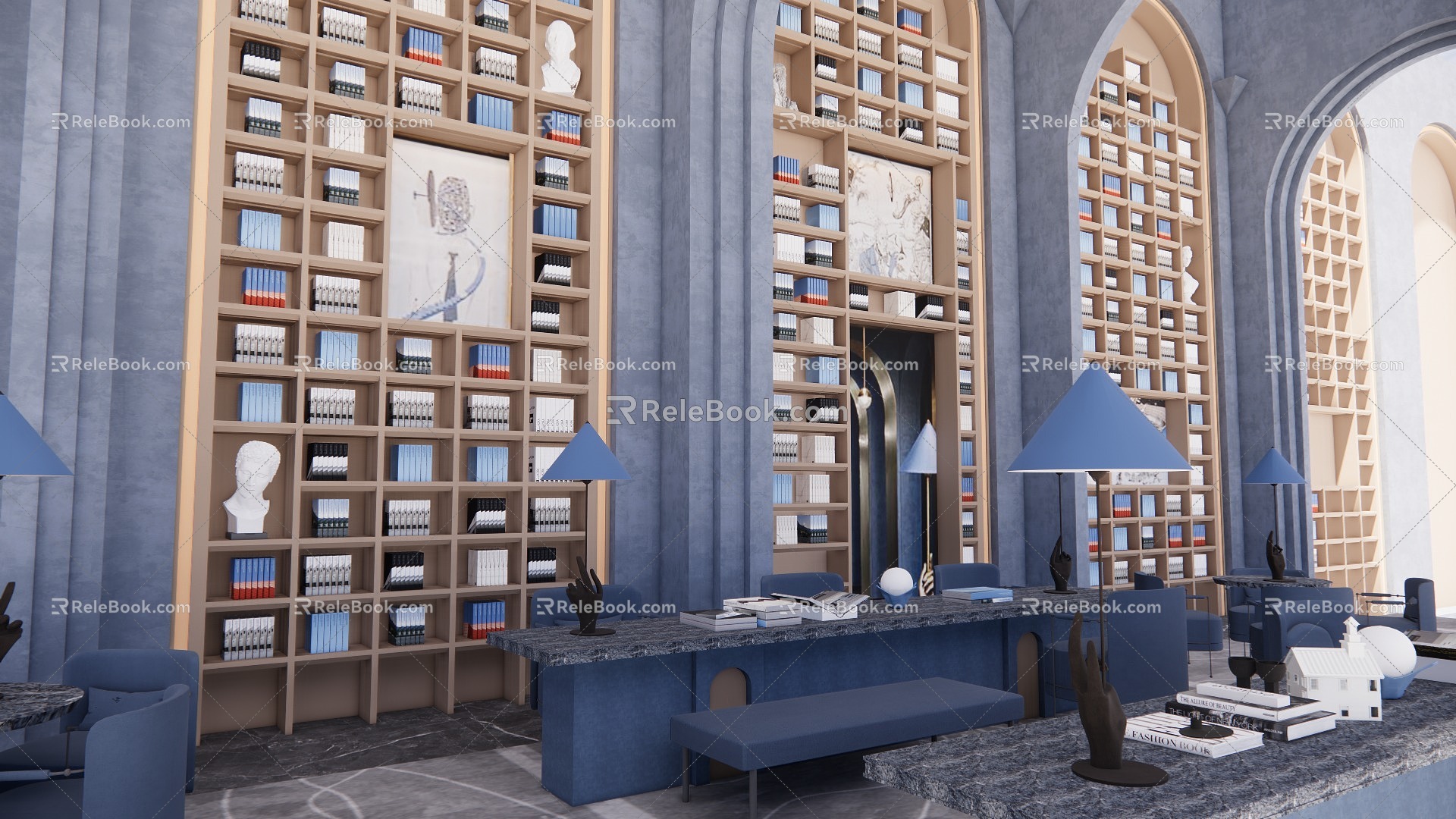 European Library 3d model