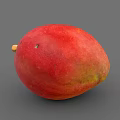 Ripe Fresh Papaya with Red and Yellow Skin and Small Stem as Healthy Tropical Fruit