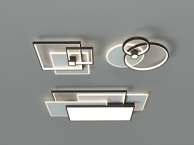 Modern minimalist living room bedroom ceiling lamp e-commerce explosion ceiling lamp package 3d model