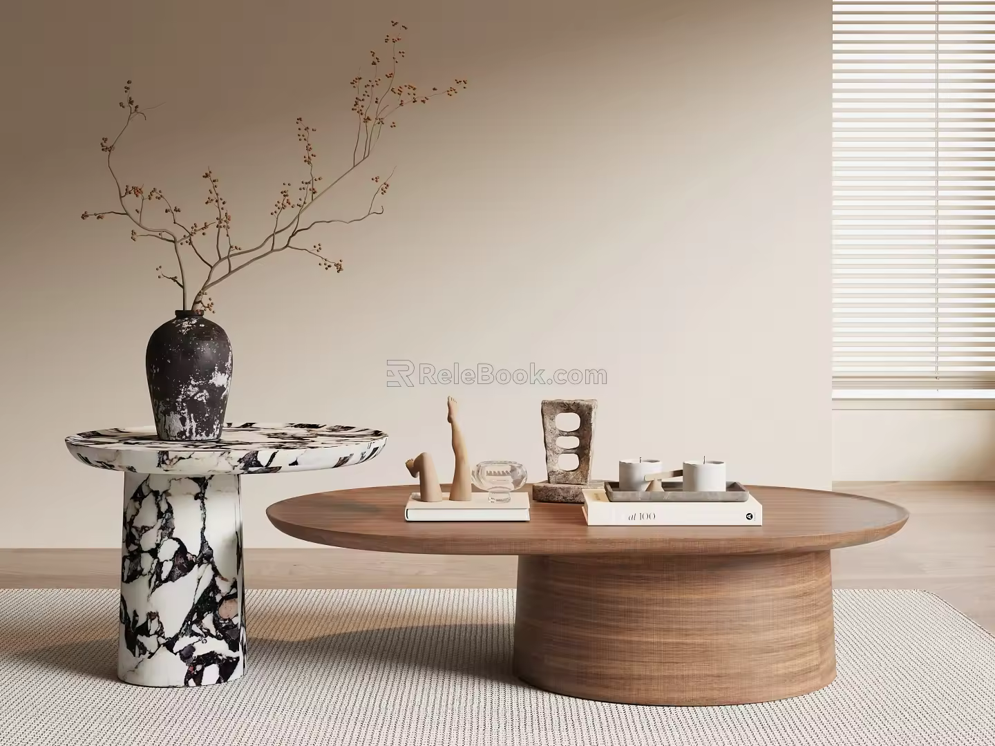 Modern Middle Ancient Style Coffee Table 3d model