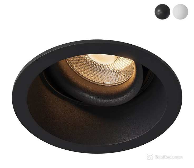 Modern Recessed Downlight Spotlight in Black and White for Ceiling Lighting 3d model 