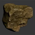 Natural Raw Stone With Brown Yellow Hue And Textured Surface As Decorative Element