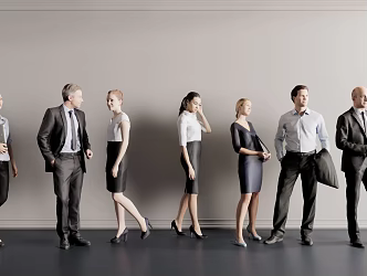 Modern Multiplayer Man Woman Characters 3d model