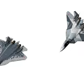 Modern Fighter Jet Flying Over Green Fields And Mountain Landscape With Insignia On Wings