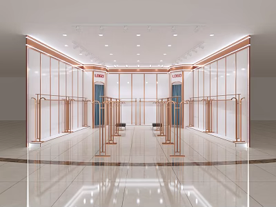 Light Luxury Clothing Store Clothing Counter 3d model