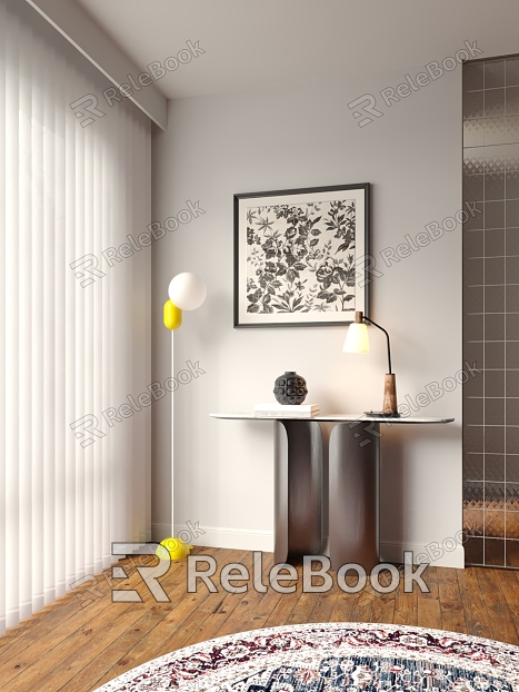 Modern Entrance Cabinet Side Cabinet Entrance Floor Lamp model