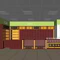 Traditional Chinese Medicine Mall Shop With Herbal Medicine Area Western Medicine Section And Ginseng Antler Cabinets