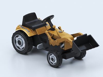 Modern toy car children excavator 3d model