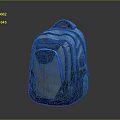 Gray And Blue Modern Backpack With Multiple Pockets And Zipper Details For Casual Everyday Use