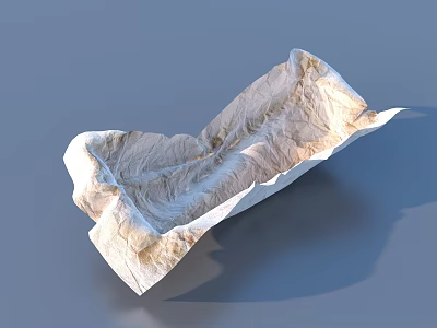 Crumpled White Paper Towel Essential Household Item For Daily Use 3d model