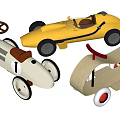 Vintage Classic Racing Electric Toy Cars With Colorful Styles And Wooden Elements For Kids Play