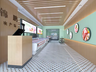 Modern Pork Shop 3d model