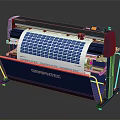 Graphtec Digital Cutting Plotter with Media Roll and Control Panel 3d model