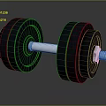 Black Adjustable Dumbbell With Weight Plates And Metal Bar For Fitness Training